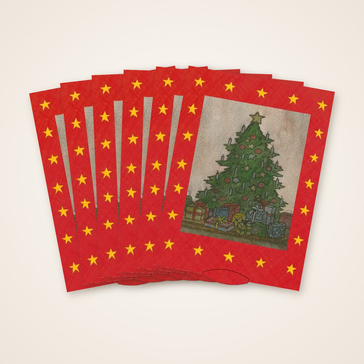 6er-Pack Lebende Karte Sleeping Santa