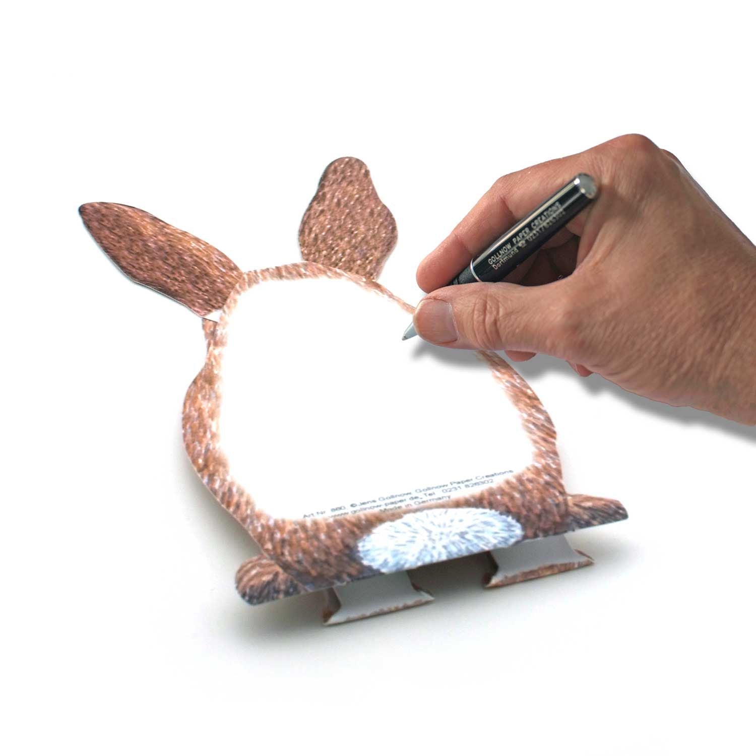 3D Tierfaltkarte "Hase"