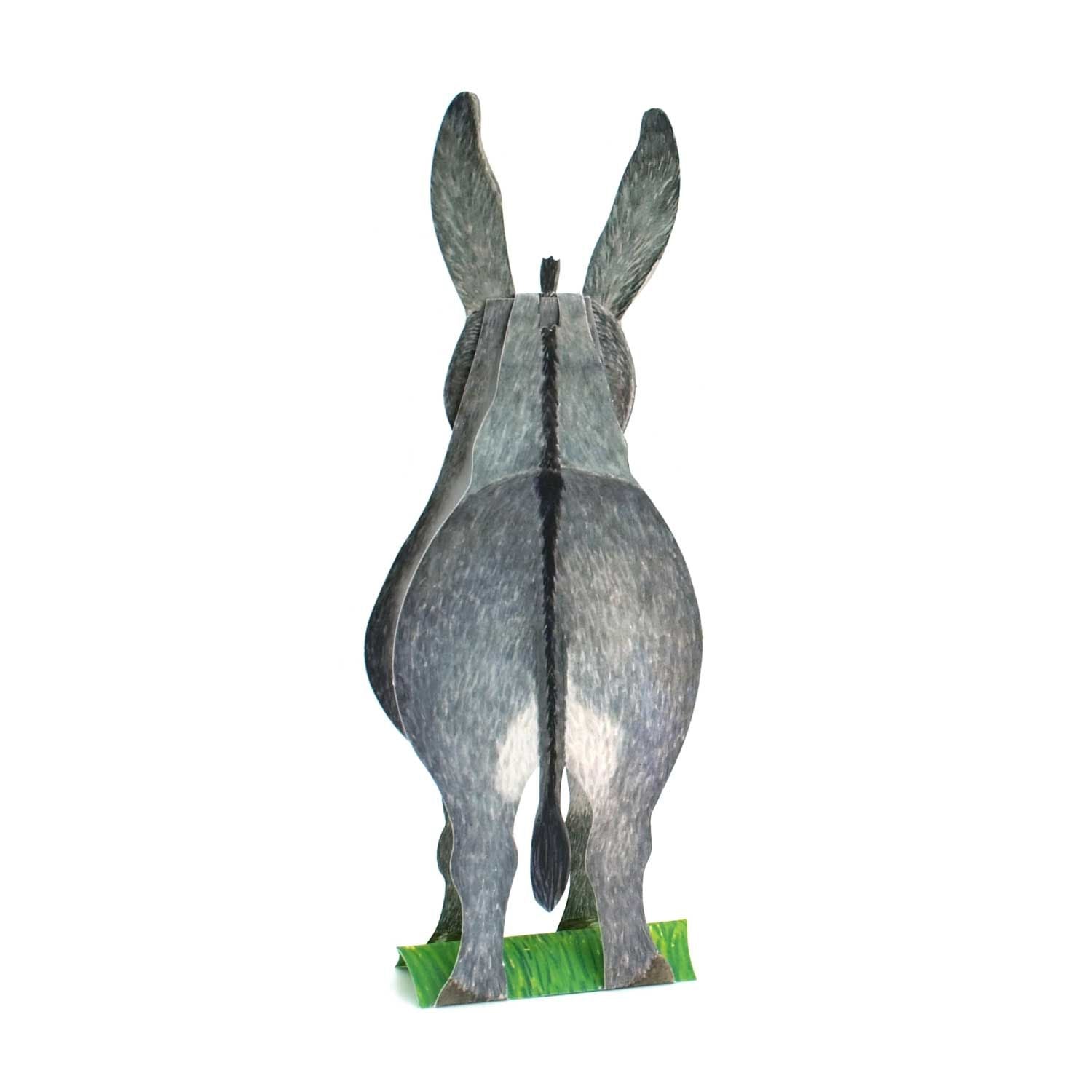 3D Tierfaltkarte "Esel"