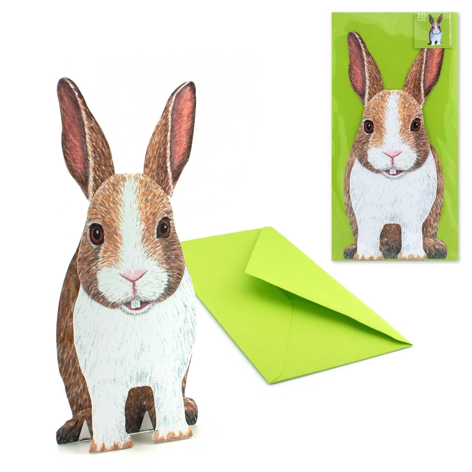 3D Tierfaltkarte "Hase"