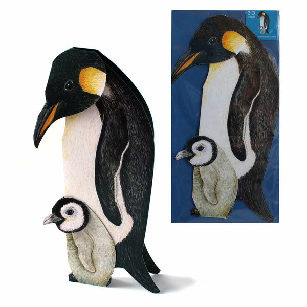 Carte pliante animaux 3D "Pingouins"