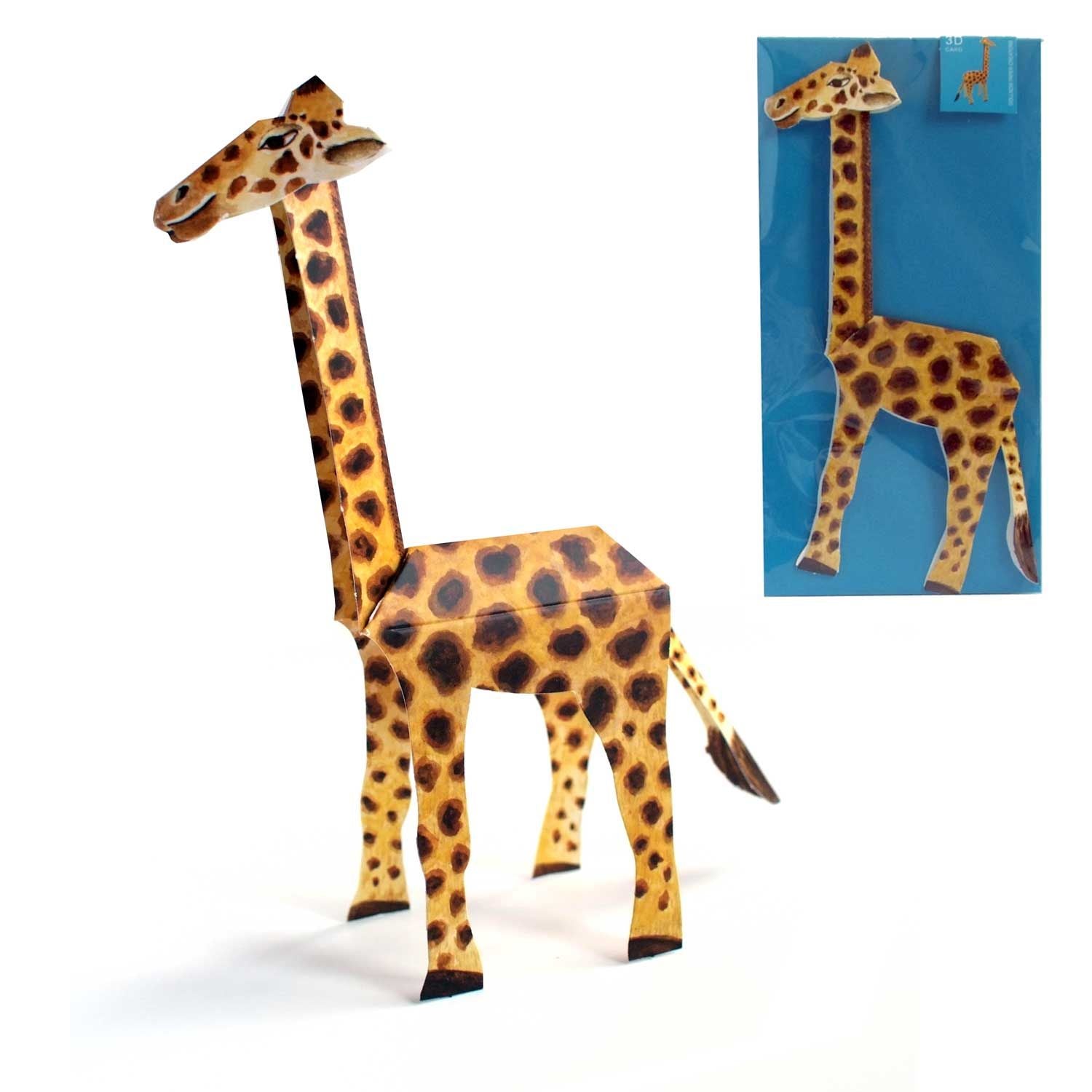 3D Tierfaltkarte "Giraffe"