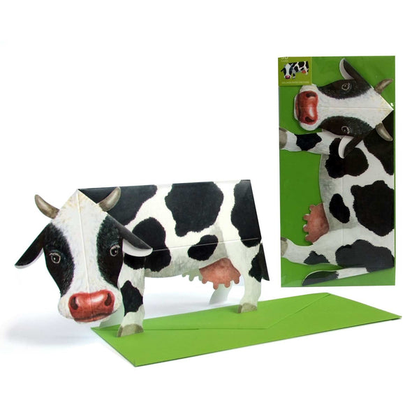 Carte pliante animal 3D "Vache"