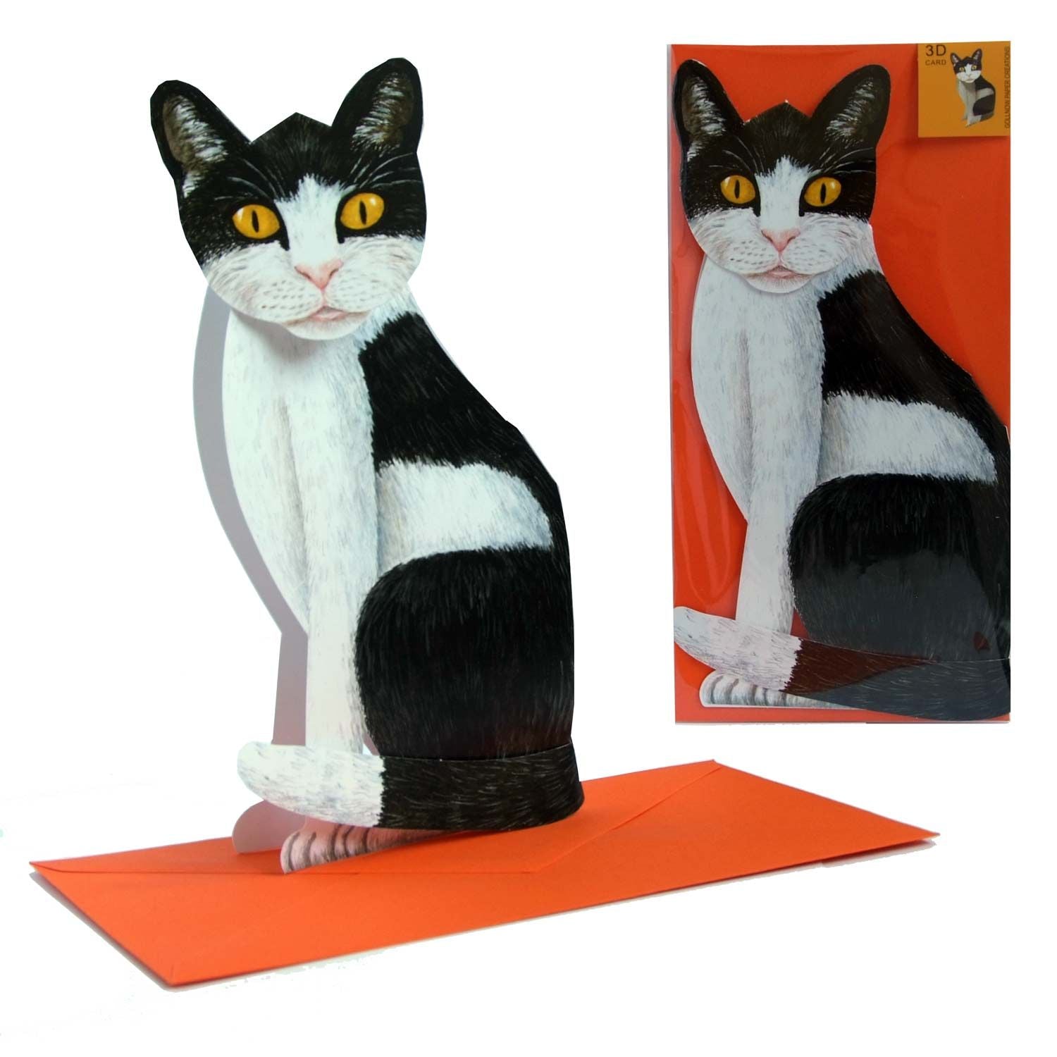 3D Tierfaltkarte "Katze"