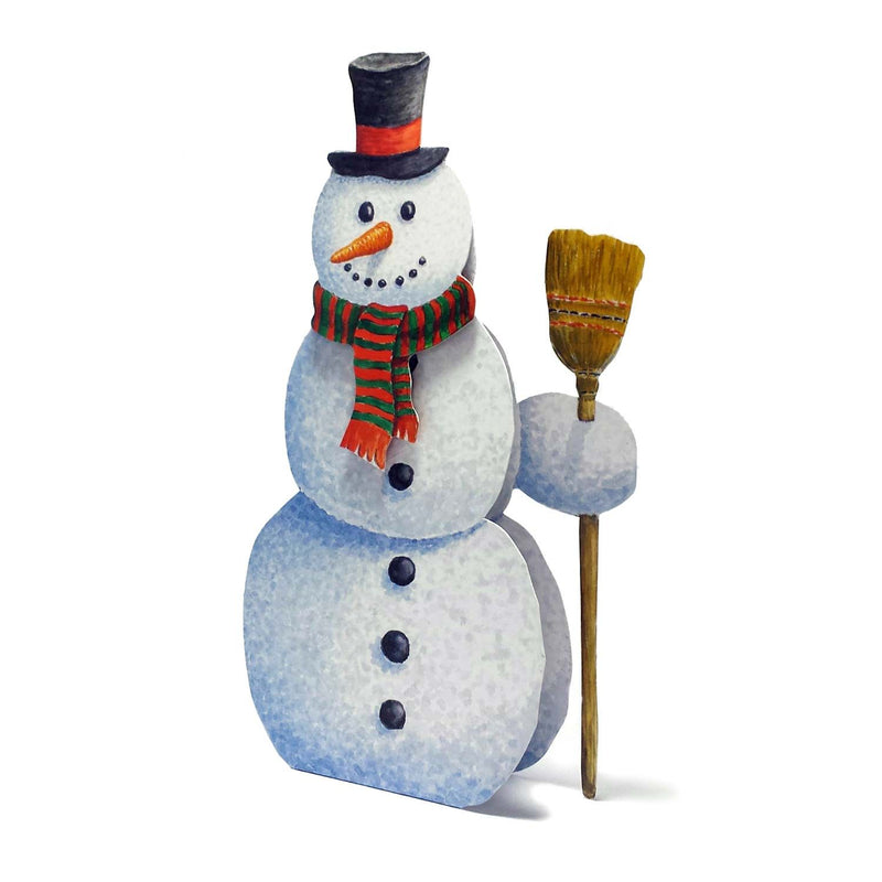 Carte pliante animal 3D "Bonhomme de neige"